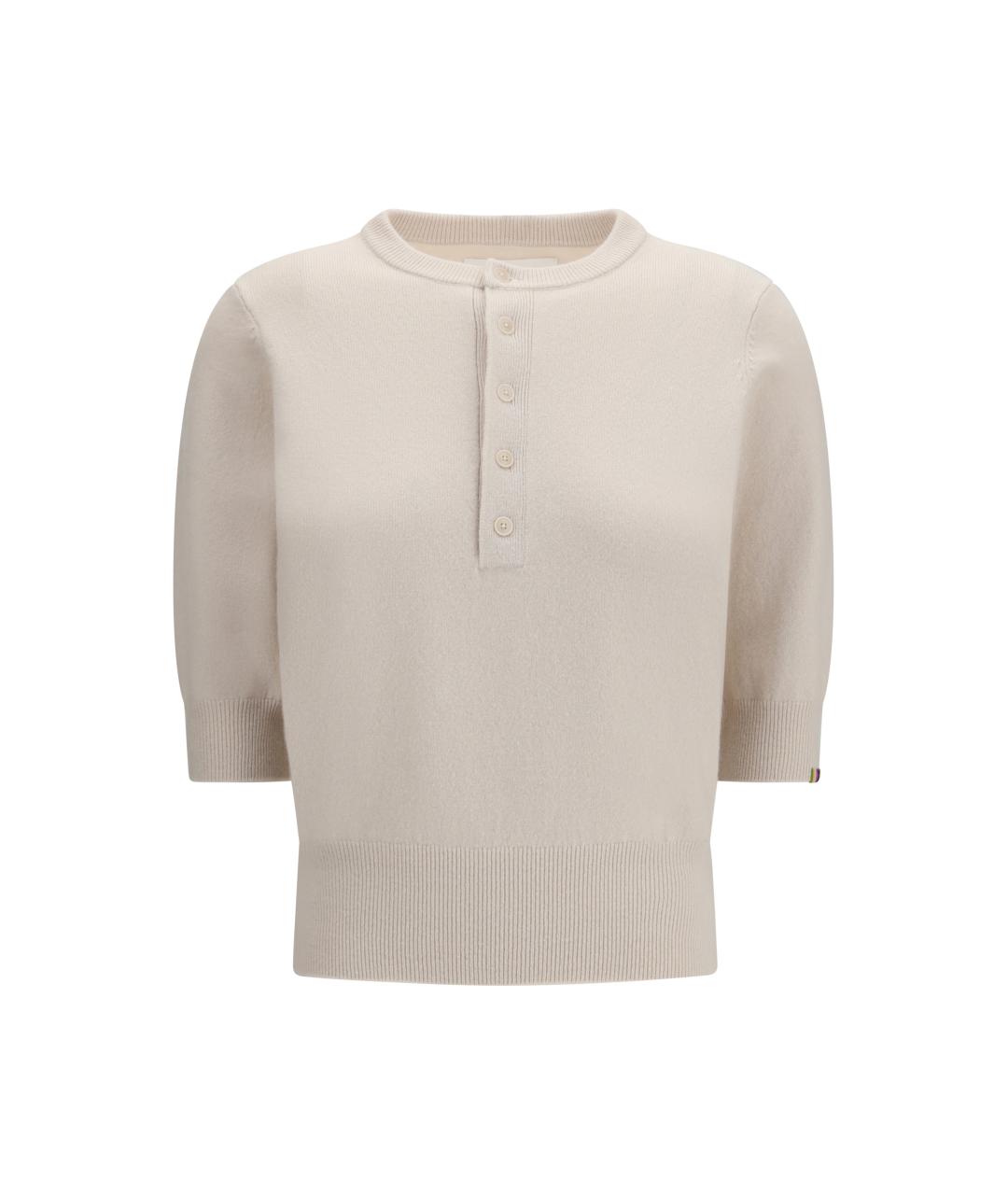 EXTREME CASHMERE Бежевый кашемировый джемпер / свитер, фото 1