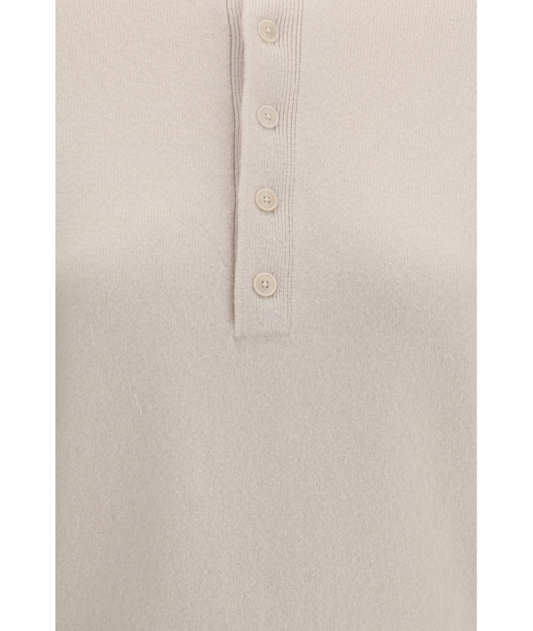 EXTREME CASHMERE Бежевый кашемировый джемпер / свитер, фото 3