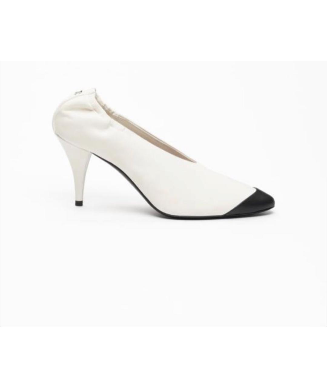 CHANEL Белые кожаные туфли, фото 4