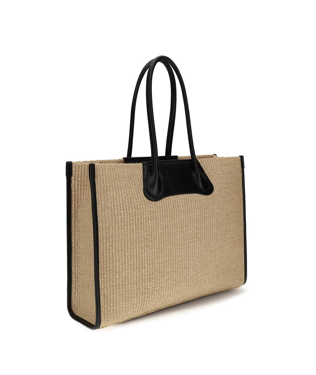 VIVIENNE WESTWOOD Бежевая пелетеная сумка тоут, фото 3