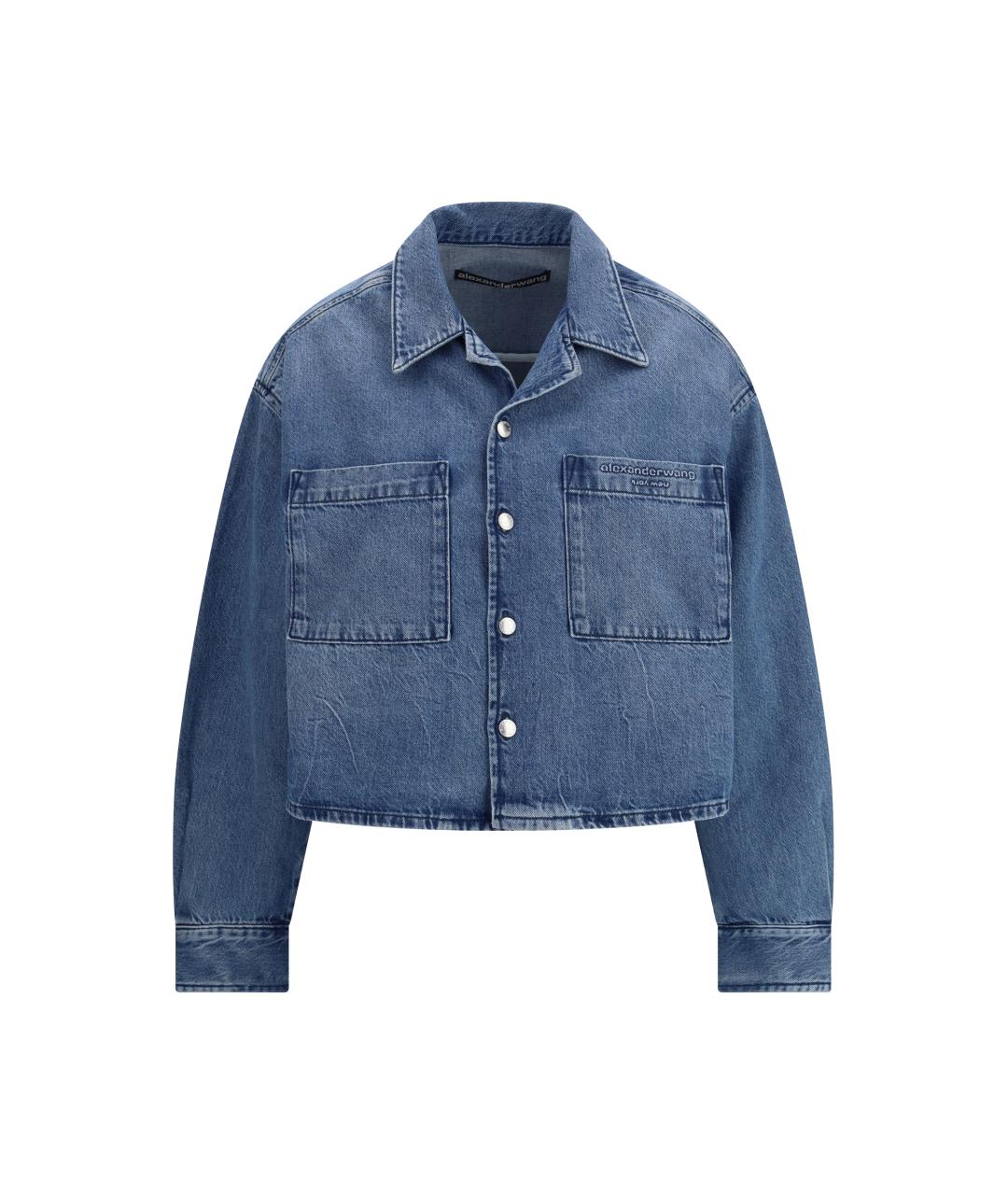 ALEXANDER WANG Синяя хлопковая рубашка, фото 1