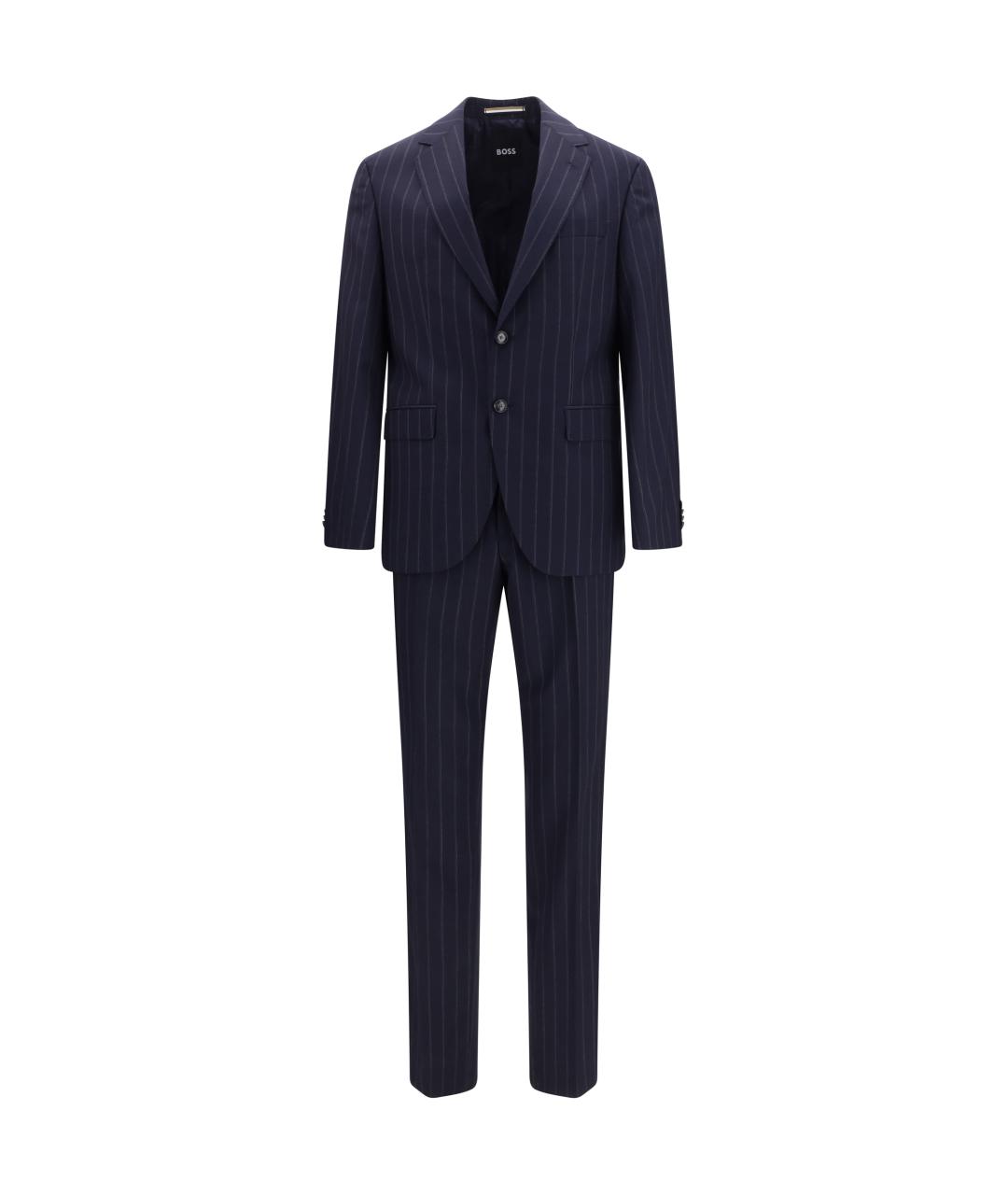 HUGO BOSS Темно-синий классический костюм, фото 1