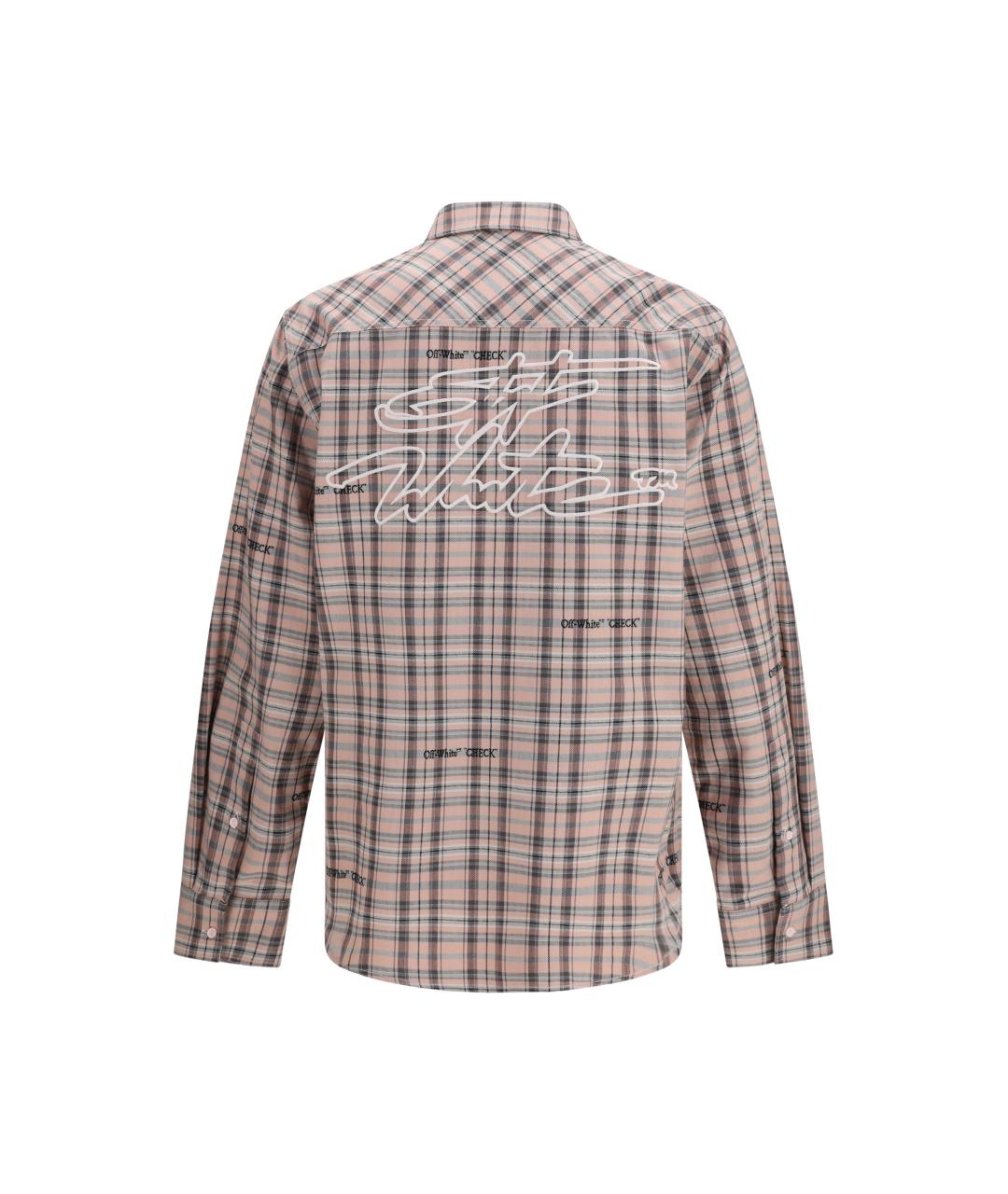 OFF-WHITE Розовая хлопковая классическая рубашка, фото 2