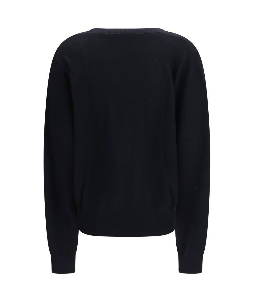 EXTREME CASHMERE Черный шерстяной джемпер / свитер, фото 2