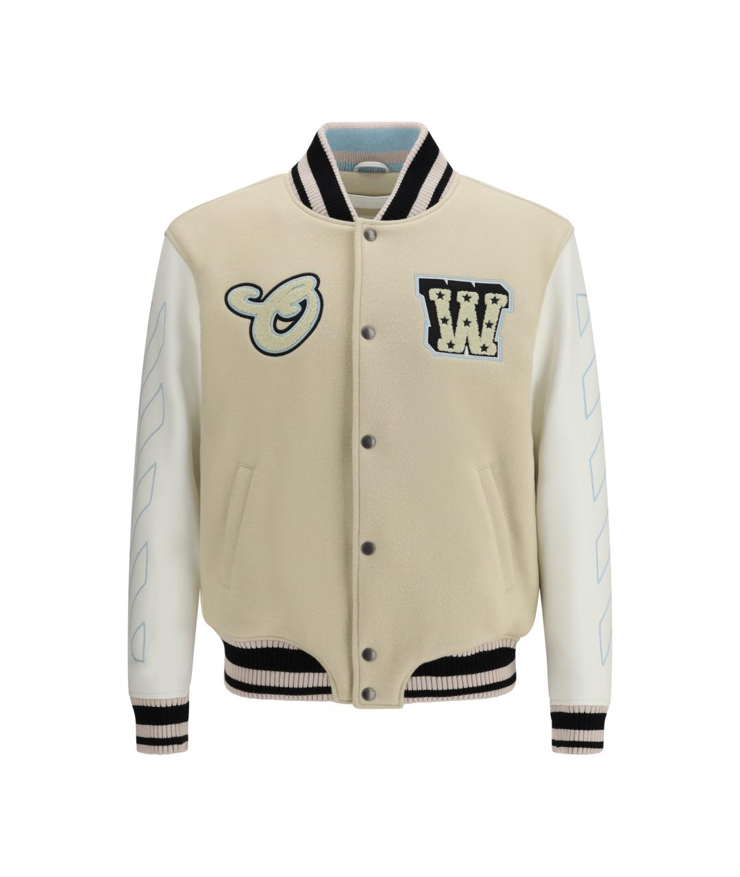 OFF-WHITE Бежевая шерстяная куртка, фото 1