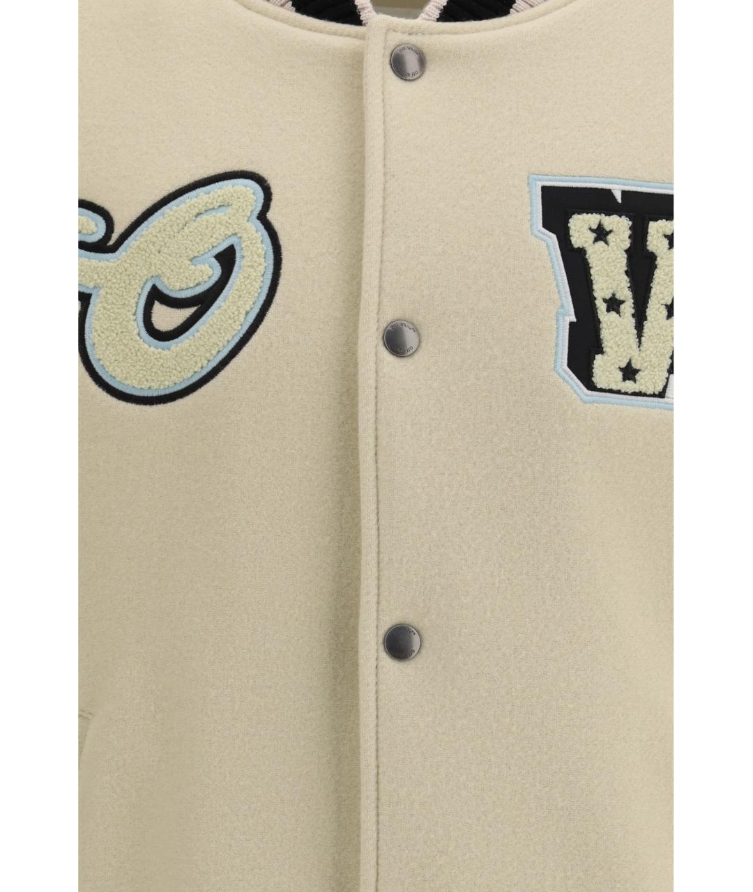 OFF-WHITE Бежевая шерстяная куртка, фото 3