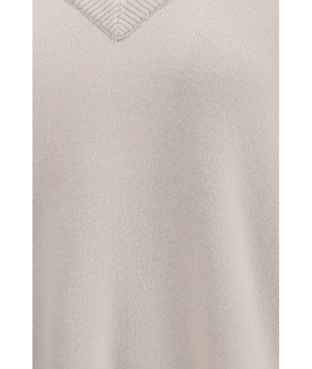 EXTREME CASHMERE Белый кашемировый джемпер / свитер, фото 3
