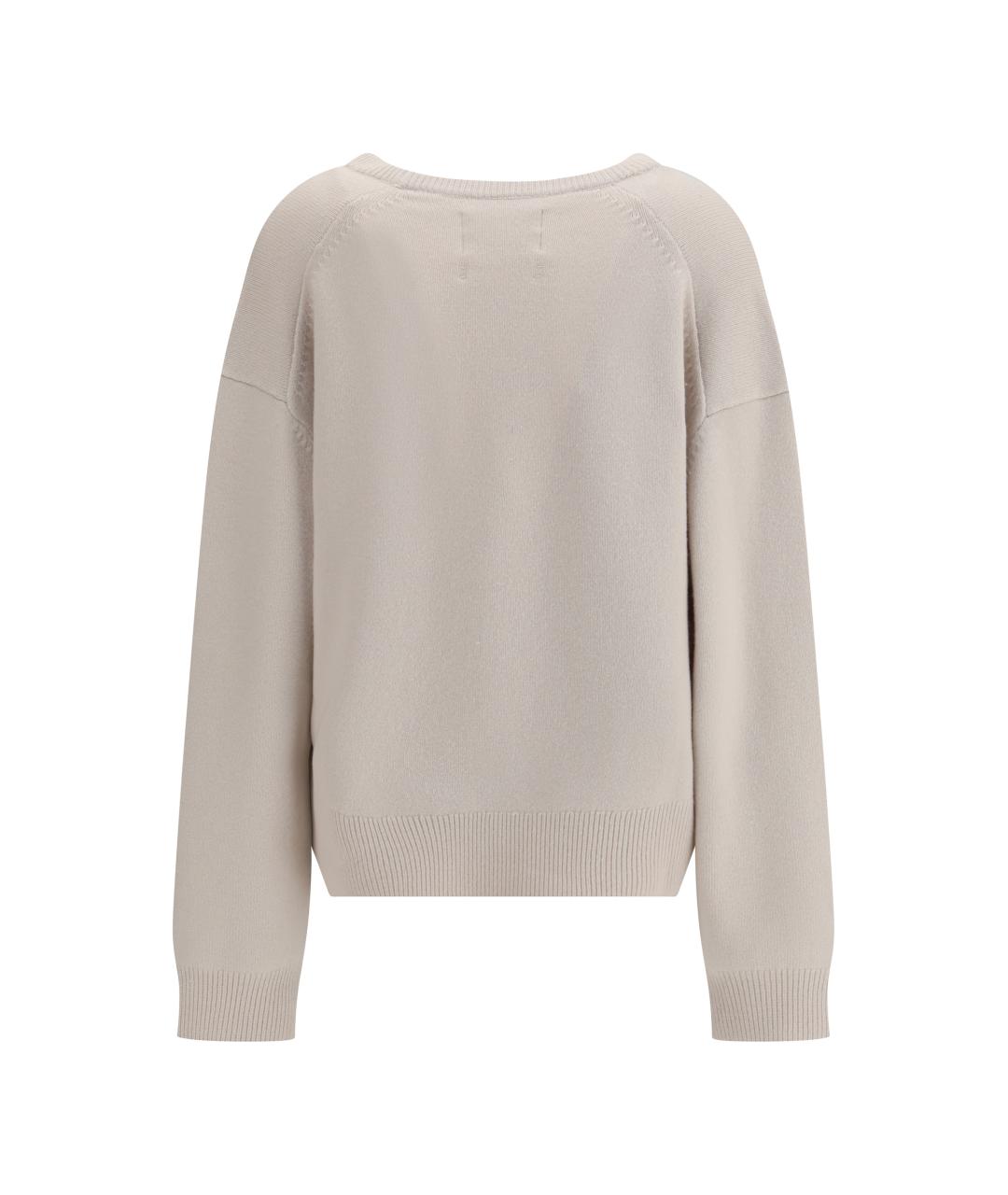 EXTREME CASHMERE Белый кашемировый джемпер / свитер, фото 2