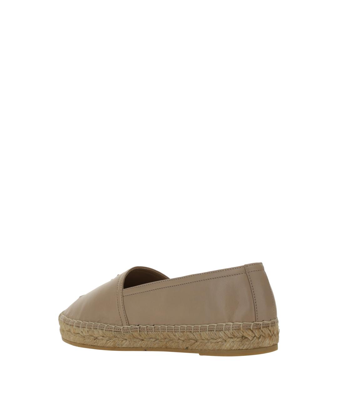 SAINT LAURENT Бежевые кожаные эспадрильи, фото 3