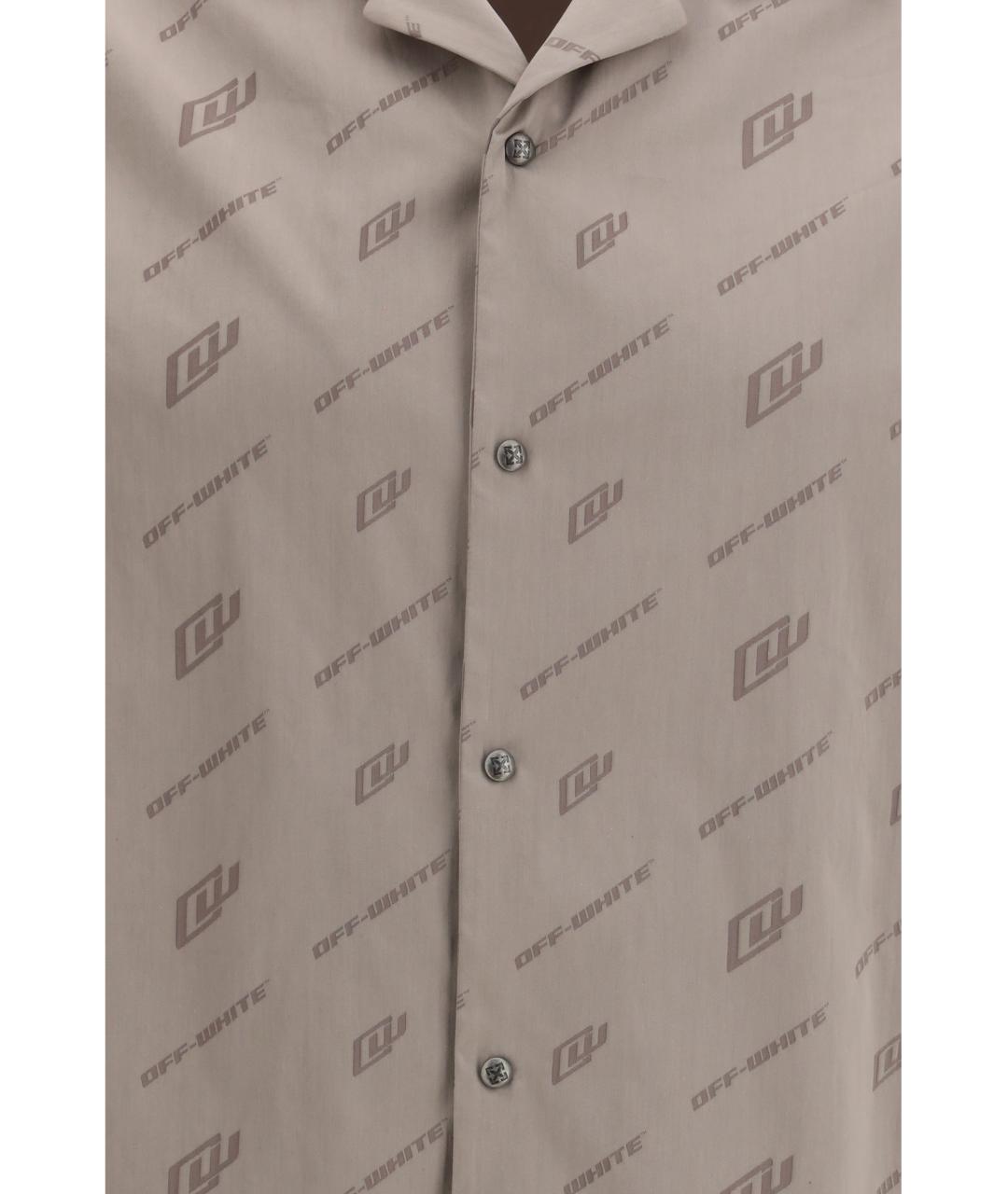 OFF-WHITE Серая кэжуал рубашка, фото 3