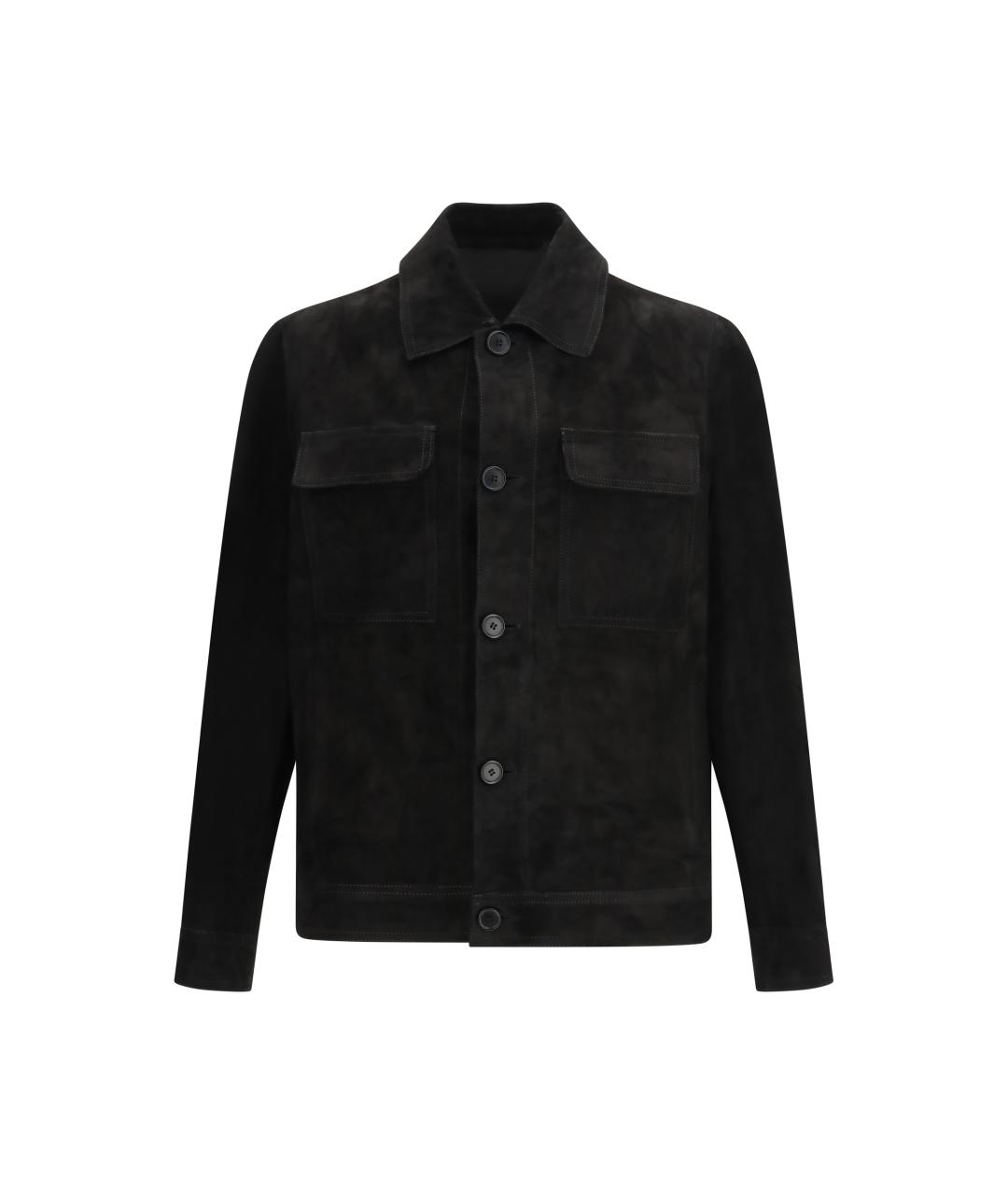 SANTORO Черная замшевая куртка, фото 1