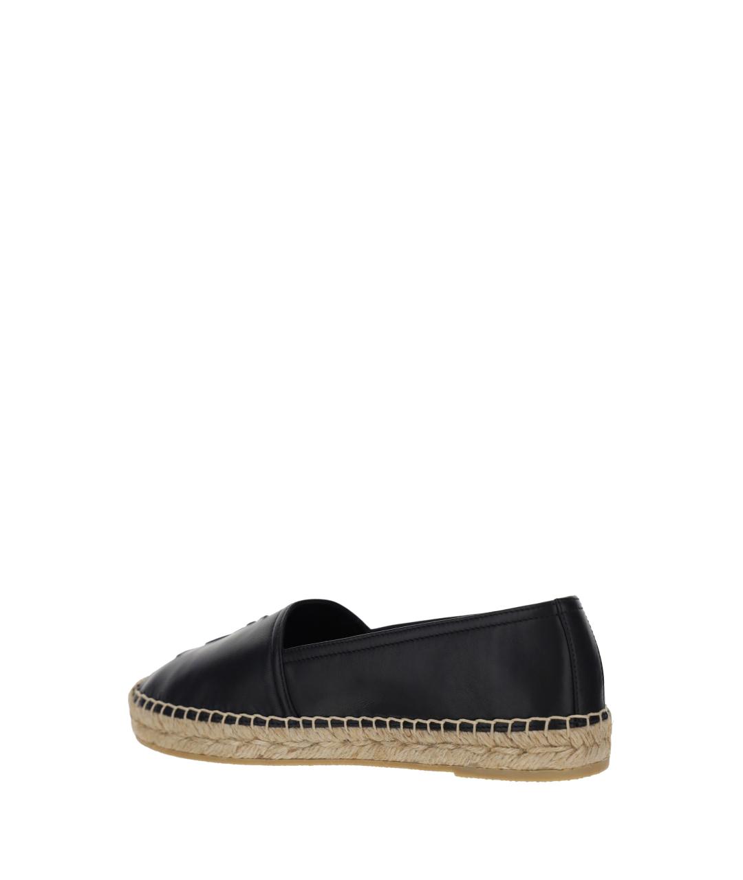 SAINT LAURENT Черные кожаные эспадрильи, фото 3
