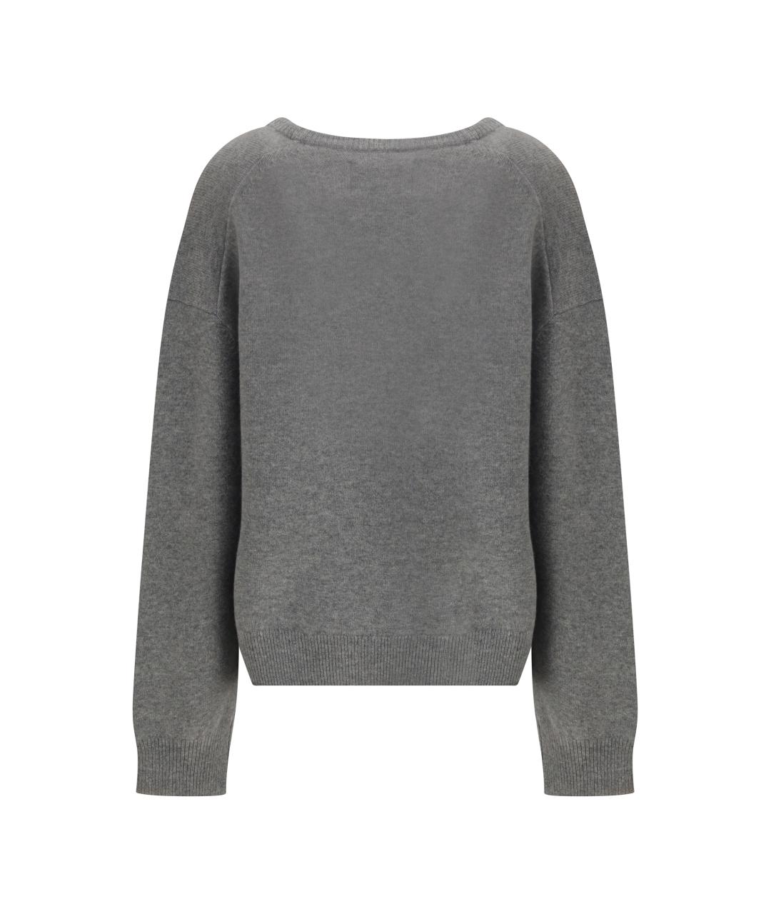 EXTREME CASHMERE Серый кашемировый джемпер / свитер, фото 2