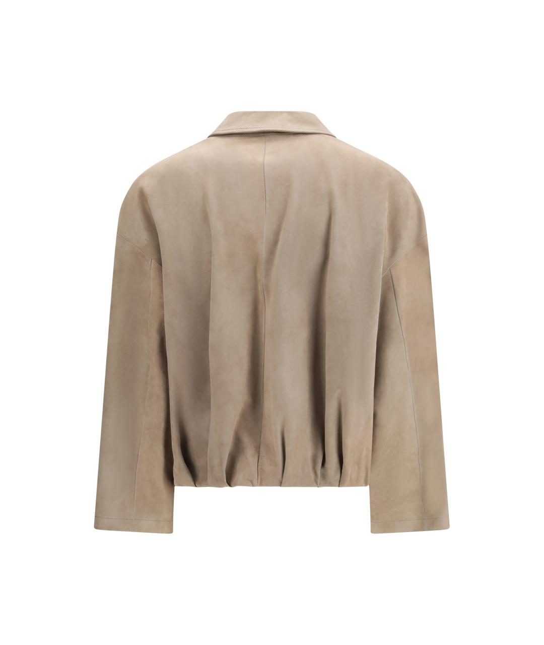 SANTORO Бежевая замшевая куртка, фото 2