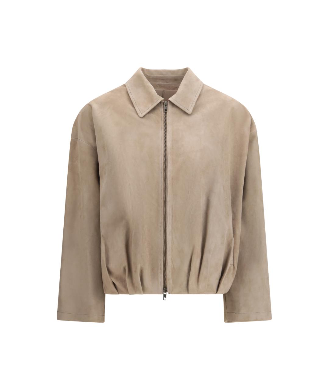 SANTORO Бежевая замшевая куртка, фото 1