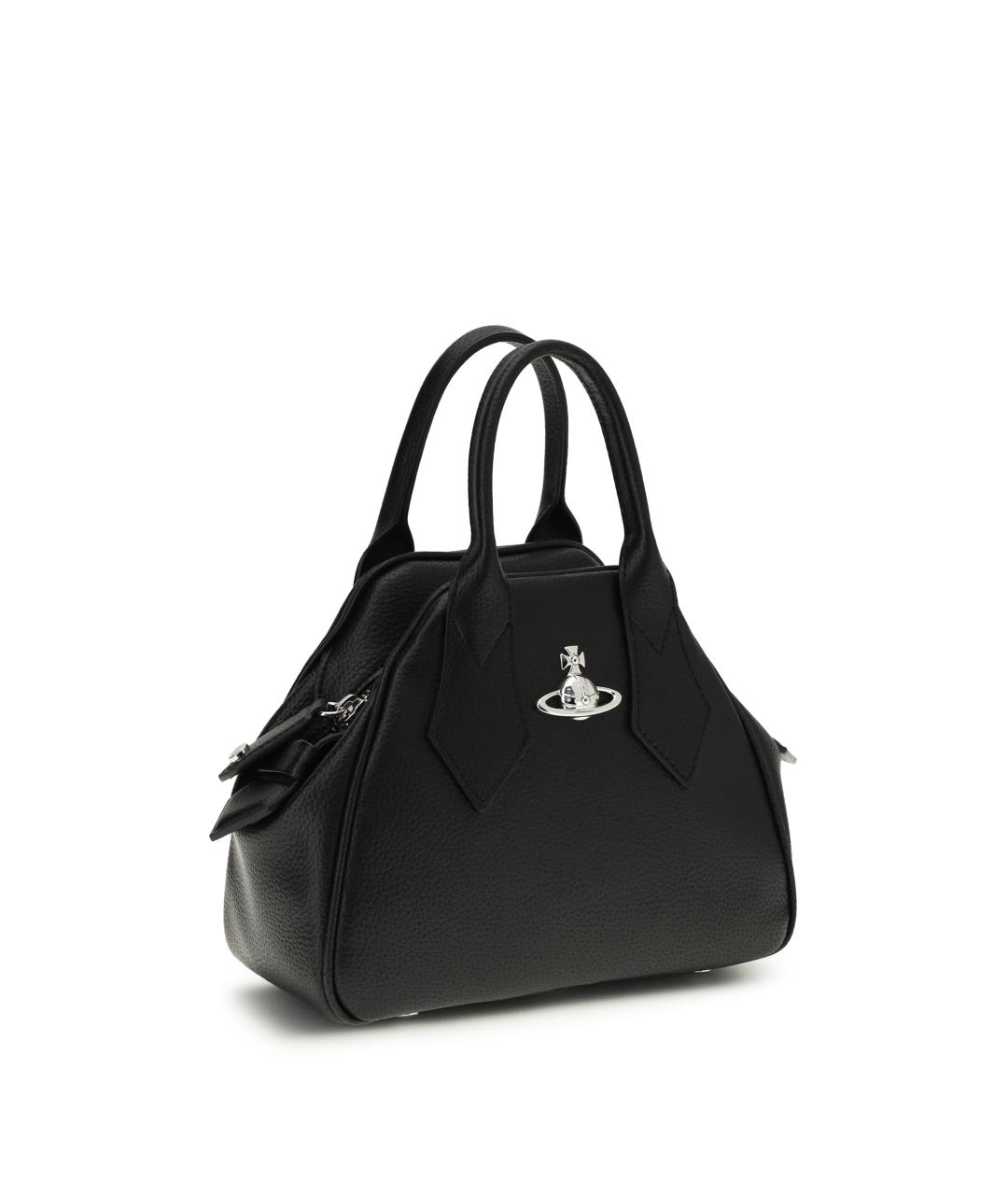 VIVIENNE WESTWOOD Черная кожаная сумка тоут, фото 2