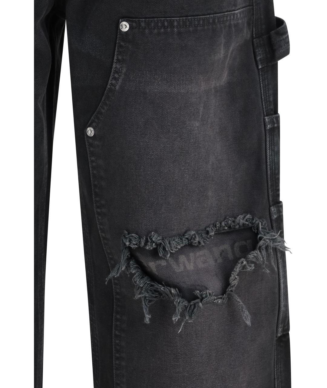 ALEXANDER WANG Черные хлопковые прямые джинсы, фото 3