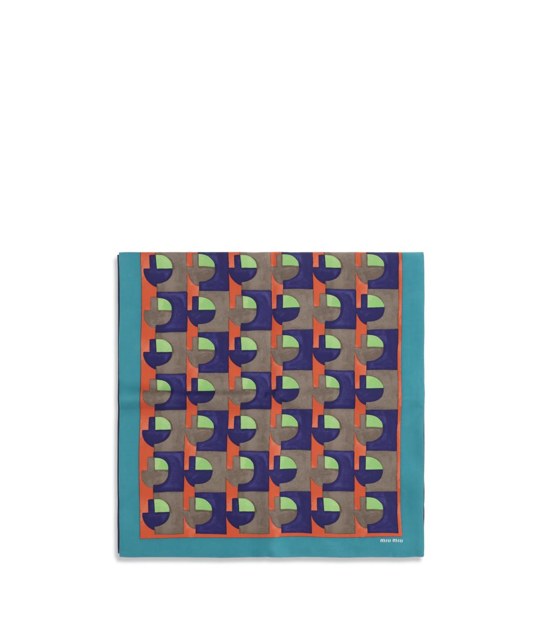 MIU MIU Мульти шелковый шарф, фото 1