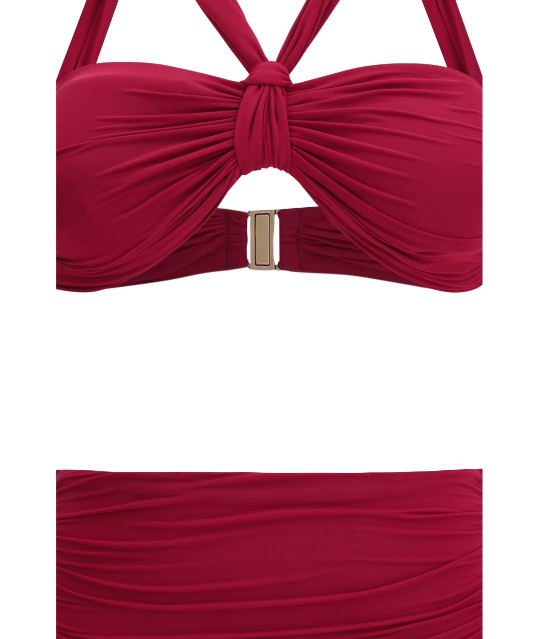 ZIMMERMANN Бордовый полиэстеровый купальник, фото 3