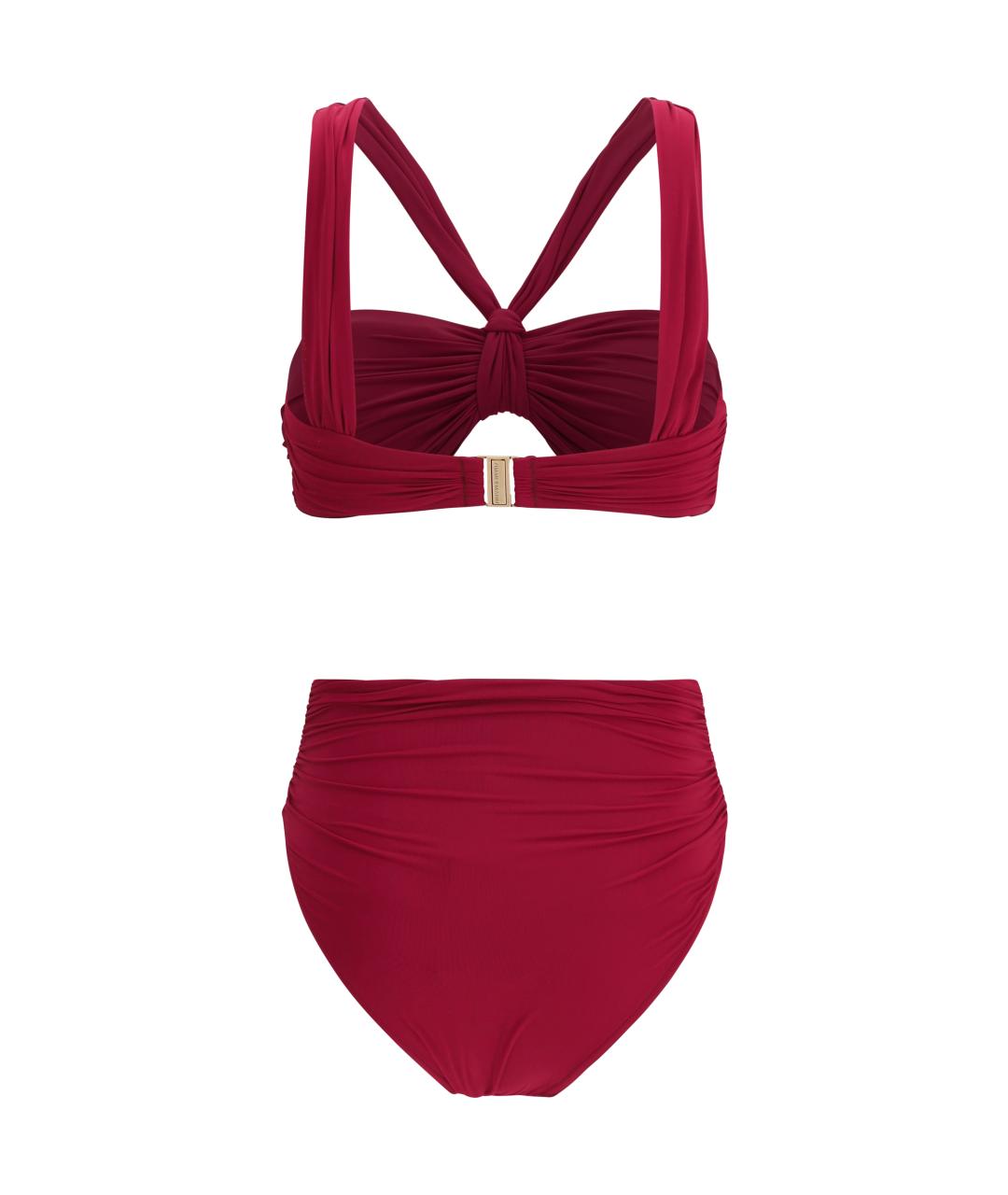 ZIMMERMANN Бордовый полиэстеровый купальник, фото 2