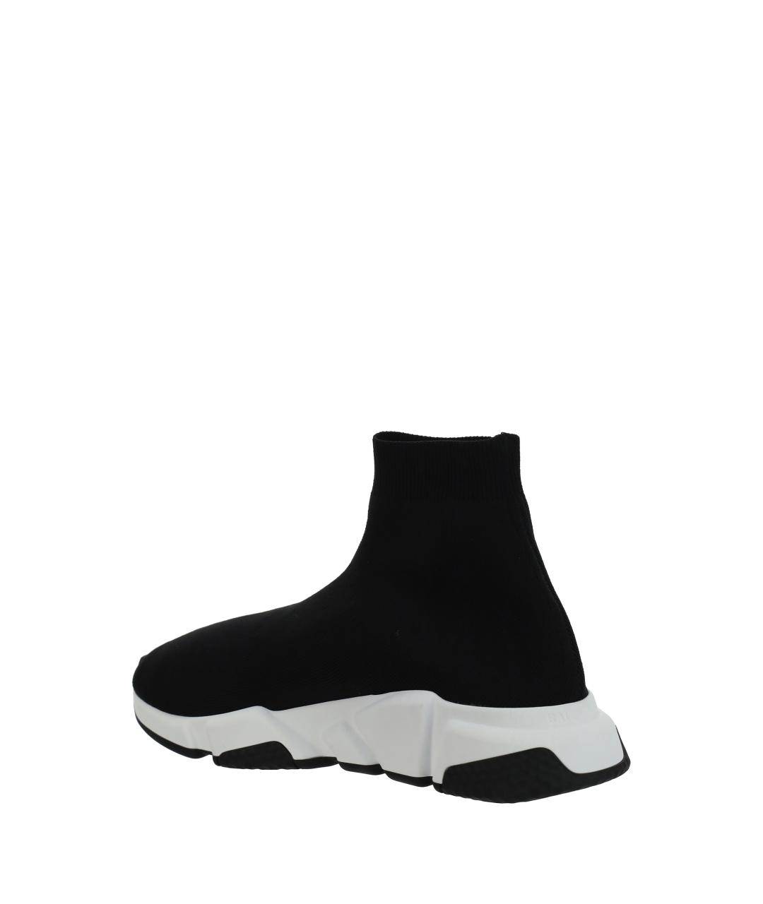 BALENCIAGA Черные текстильные высокие кроссовки / кеды, фото 3