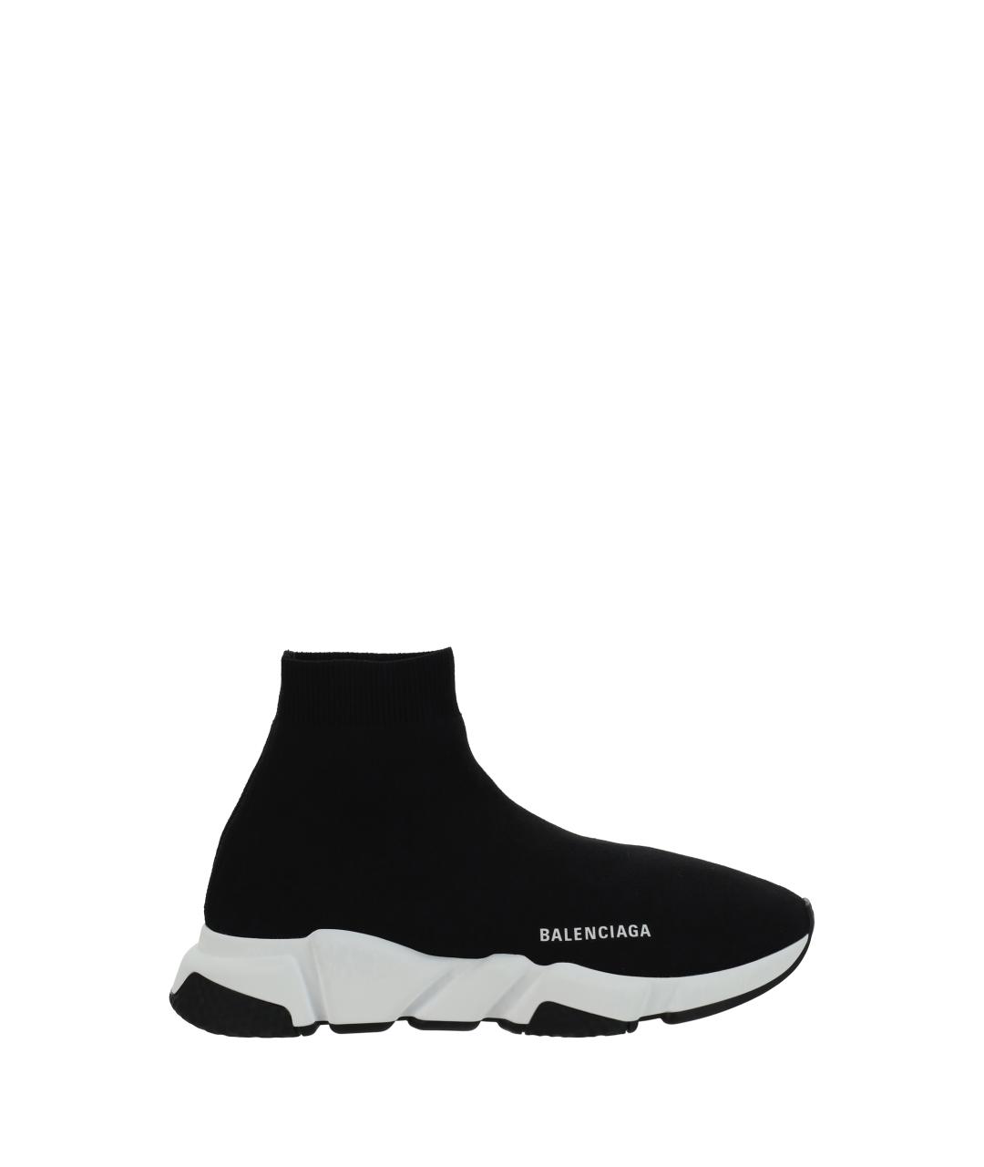 BALENCIAGA Черные текстильные высокие кроссовки / кеды, фото 1