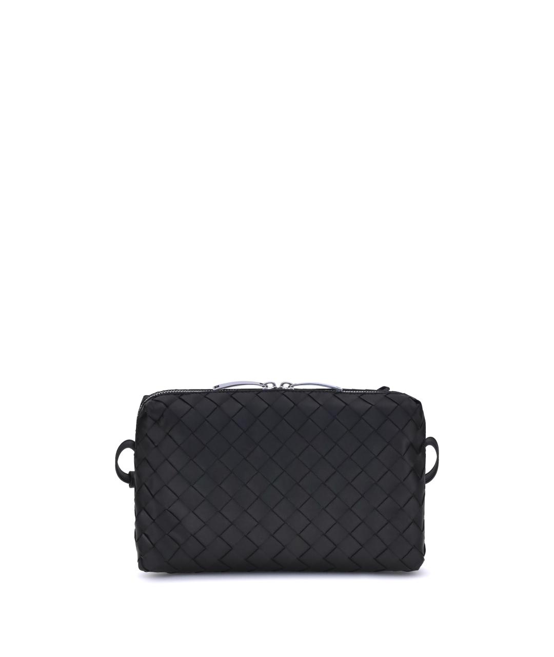 BOTTEGA VENETA Черная кожаная сумка через плечо, фото 1