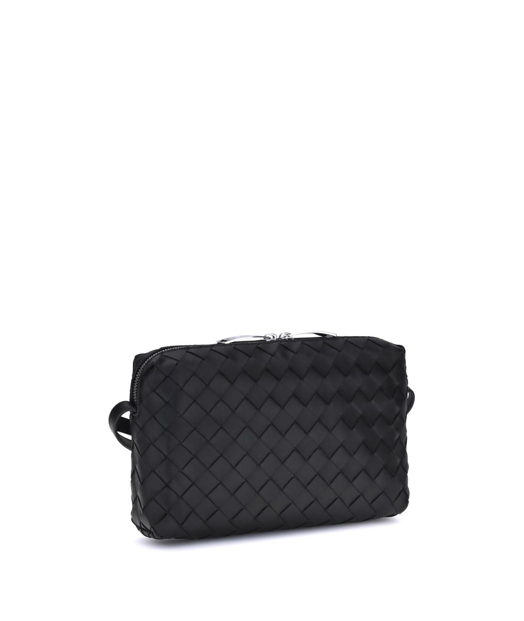 BOTTEGA VENETA Черная кожаная сумка через плечо, фото 3