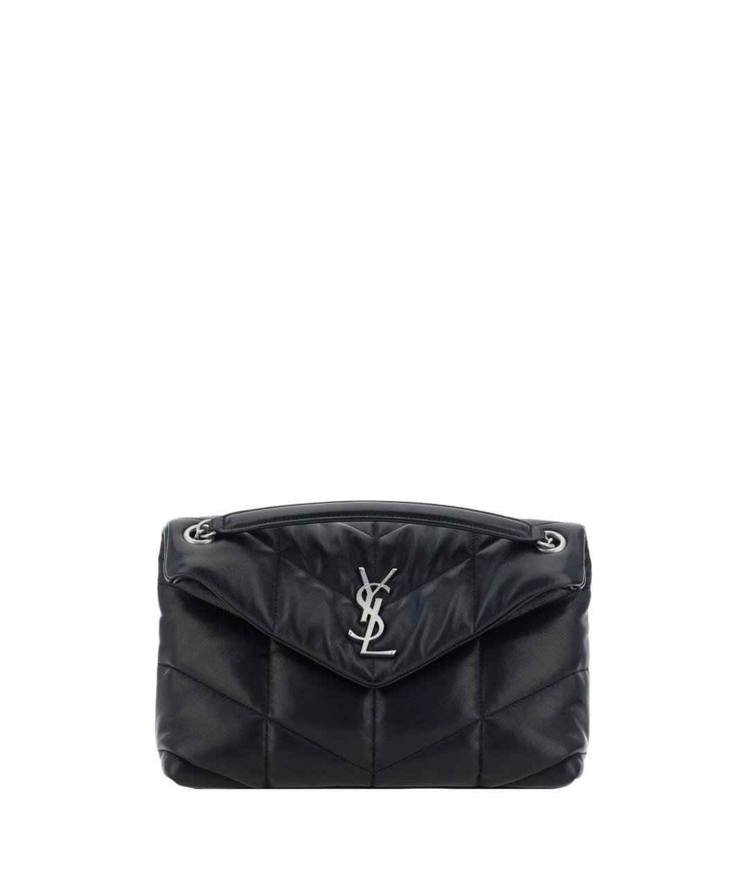 SAINT LAURENT Черная кожаная сумка через плечо, фото 1
