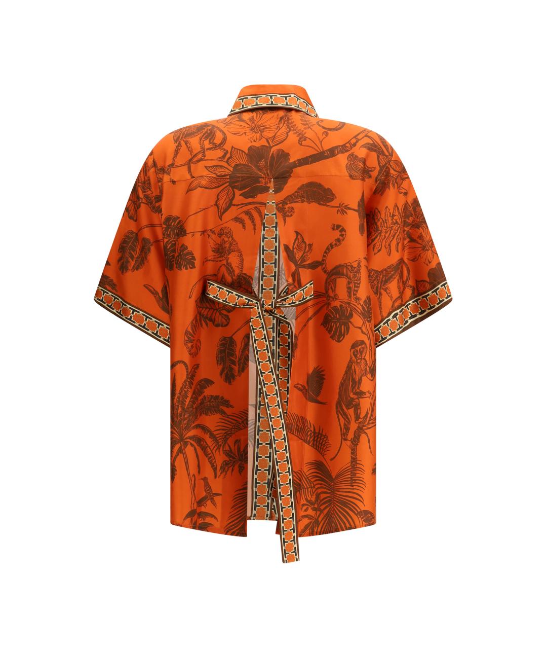 Alemais Оранжевая шелковая рубашка, фото 2