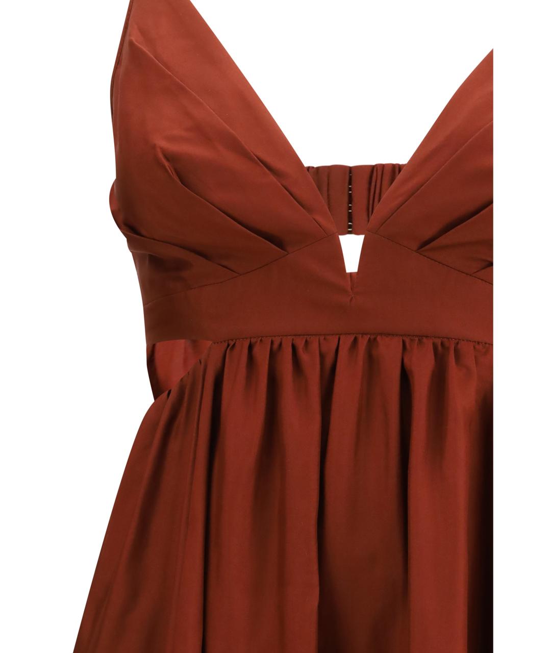 ZIMMERMANN Бордовое шелковое повседневное платье, фото 3