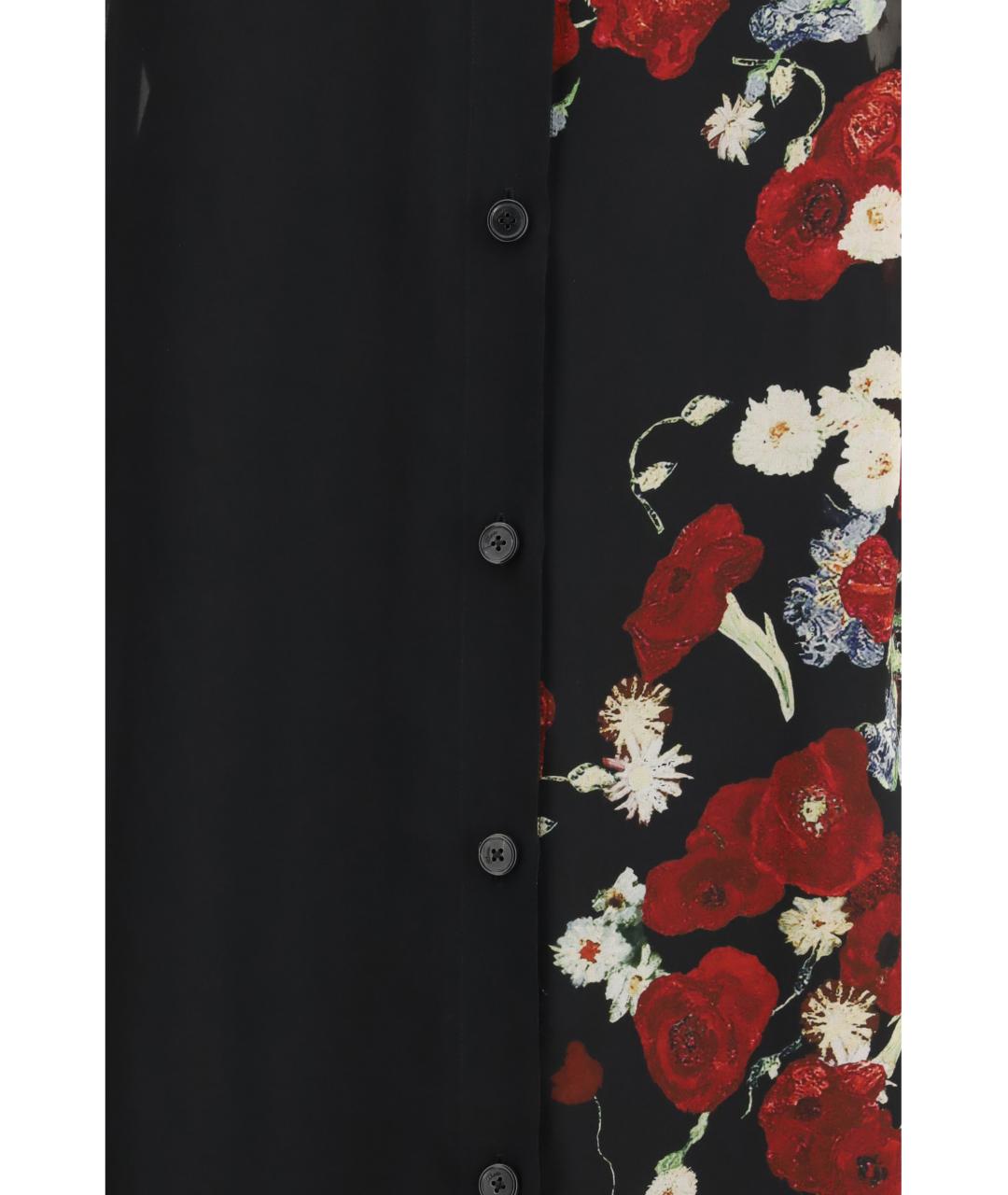 KHAITE Черное шелковое повседневное платье, фото 3