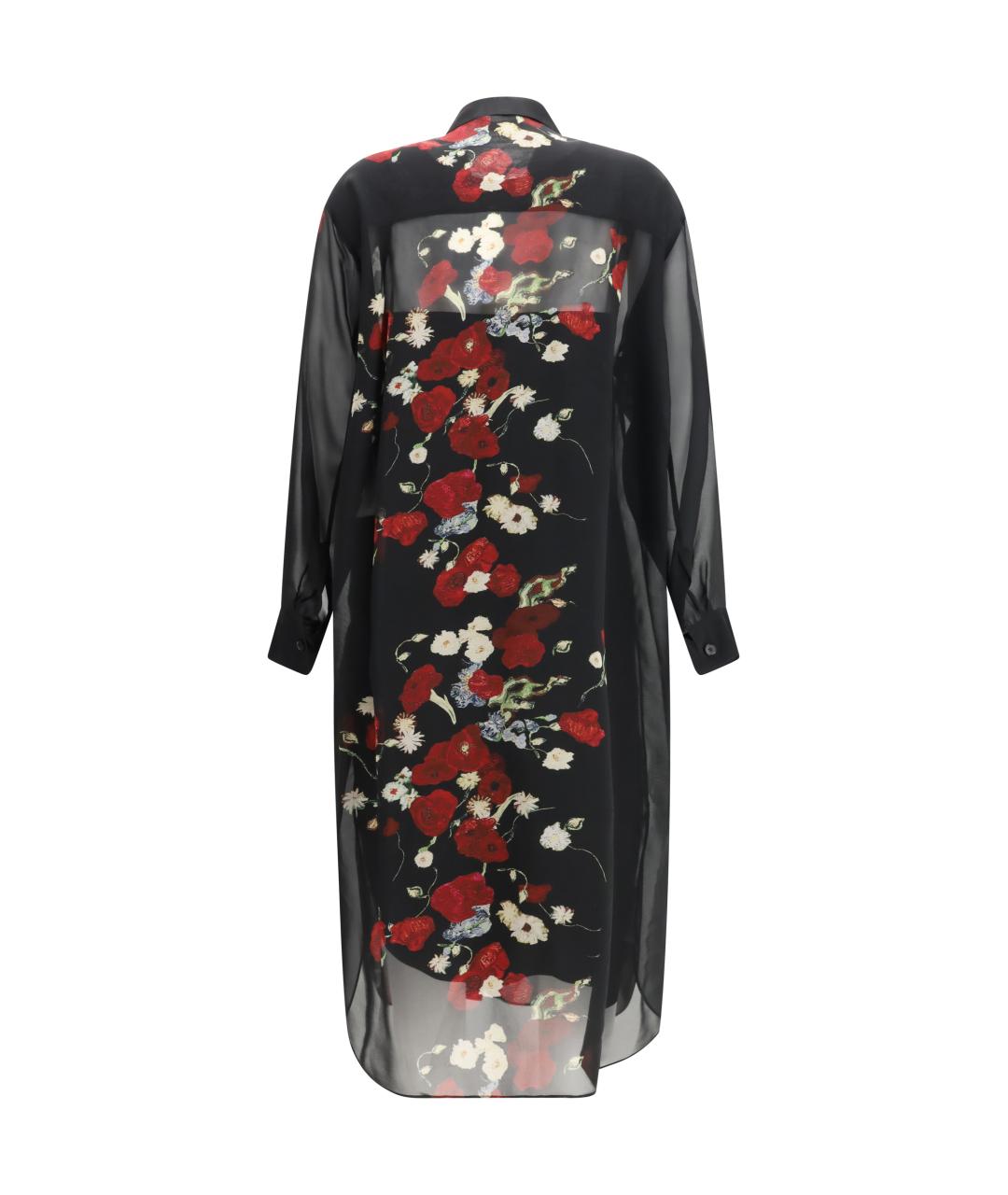 KHAITE Черное шелковое повседневное платье, фото 2