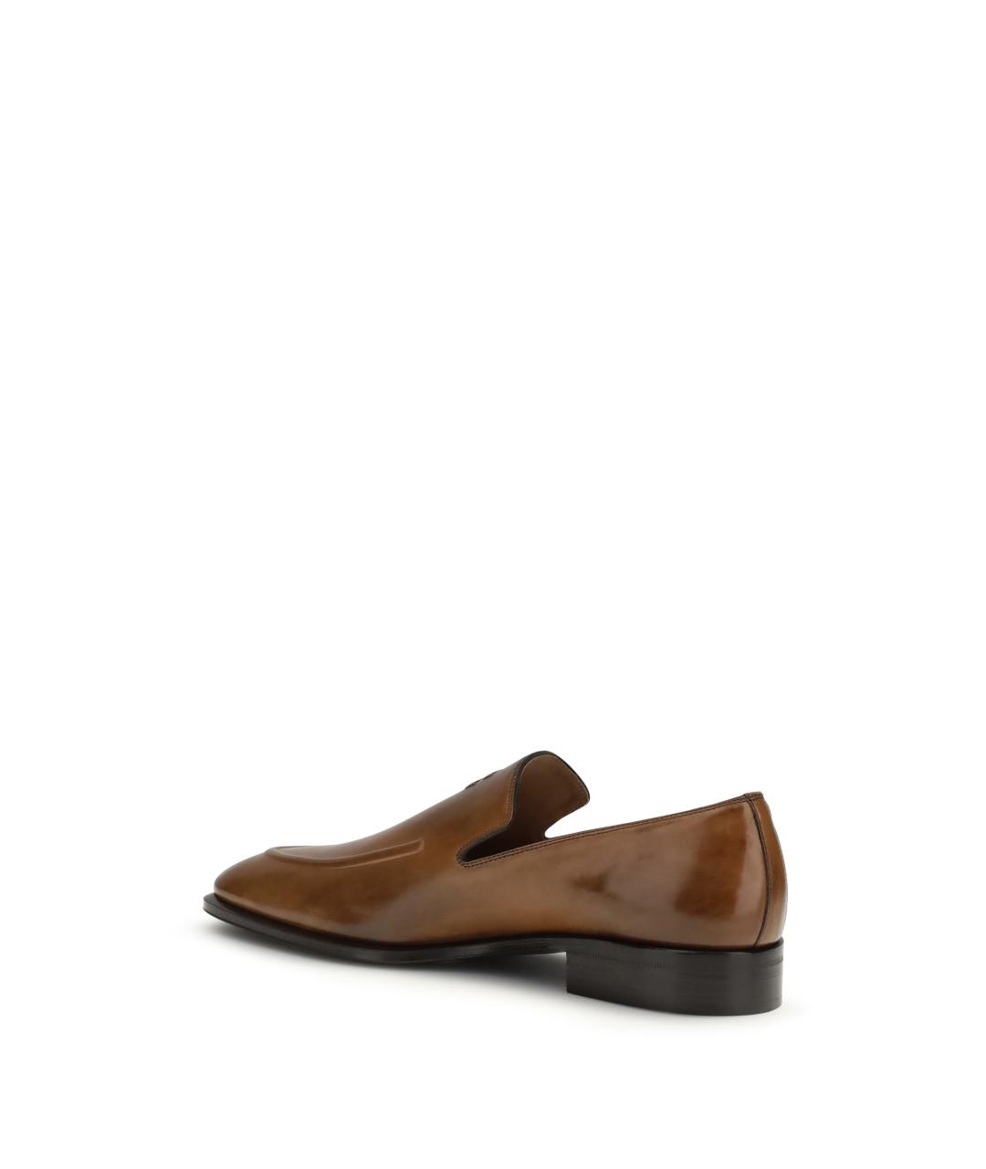 MIU MIU Коричневые кожаные лоферы, фото 3