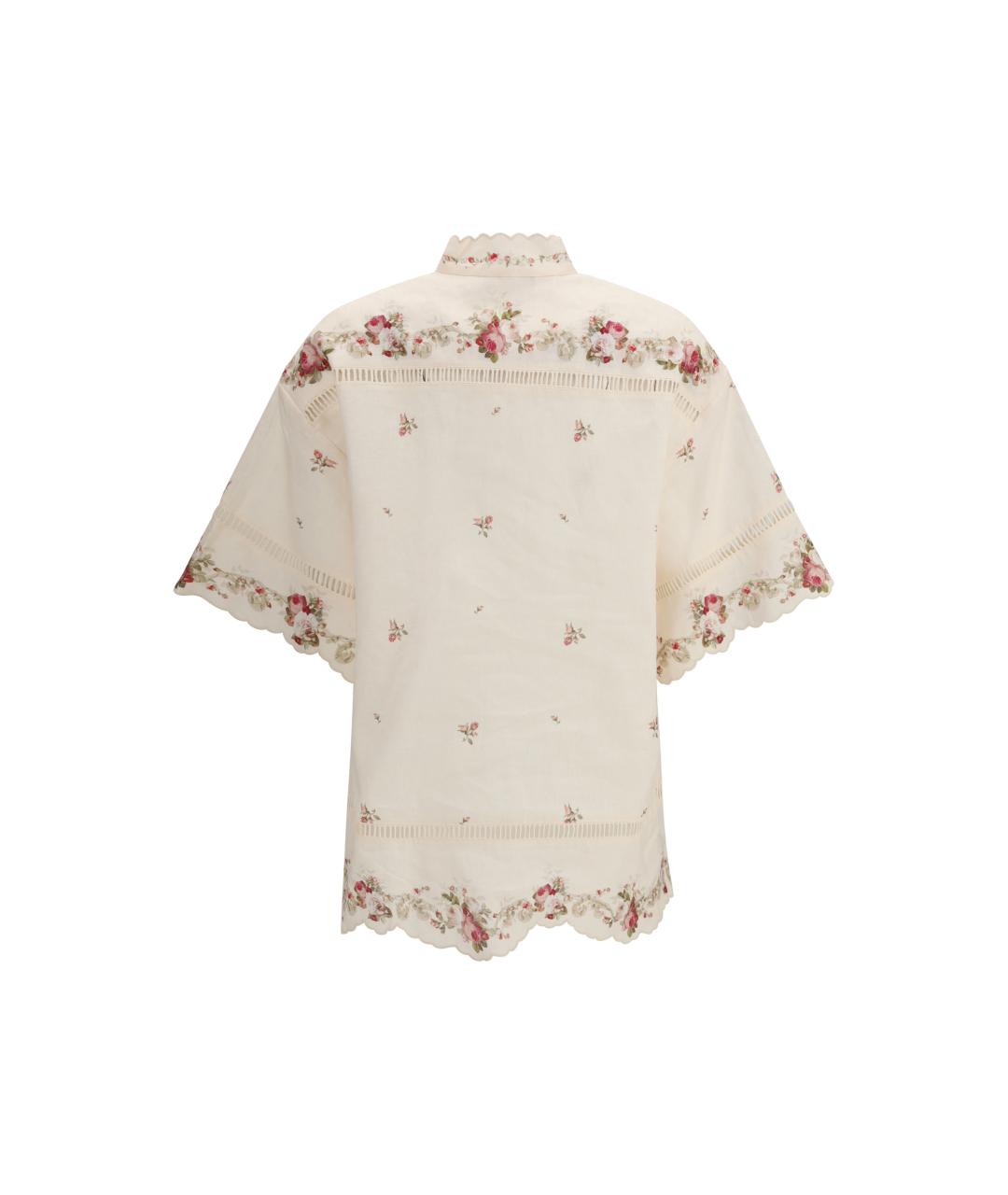 ZIMMERMANN Розовая льняная рубашка, фото 2
