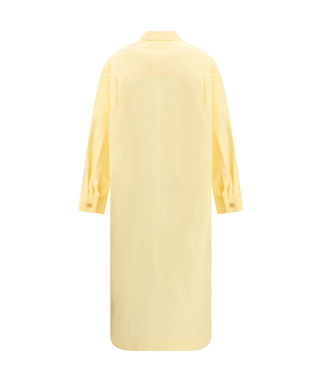KHAITE Желтое хлопковое повседневное платье, фото 2