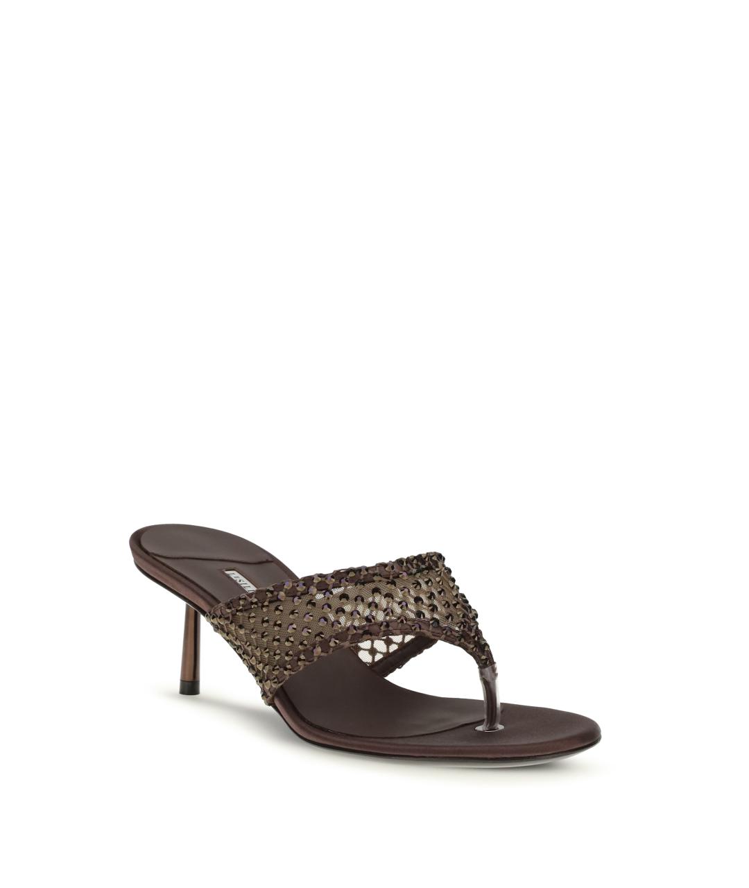 LE SILLA Коричневые кожаные мюли, фото 2