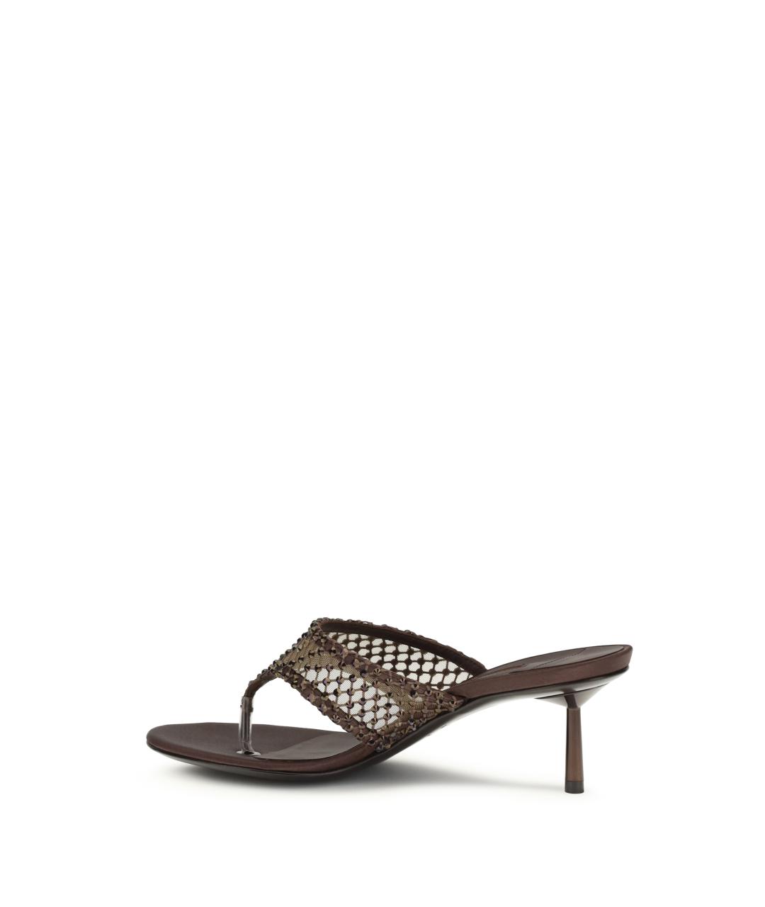 LE SILLA Коричневые кожаные мюли, фото 3