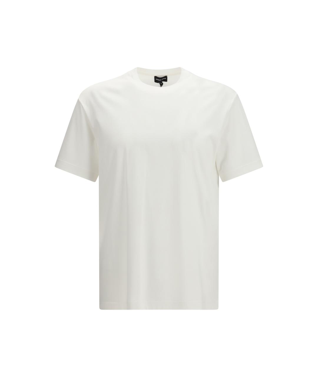 GIORGIO ARMANI Белая хлопковая футболка, фото 1