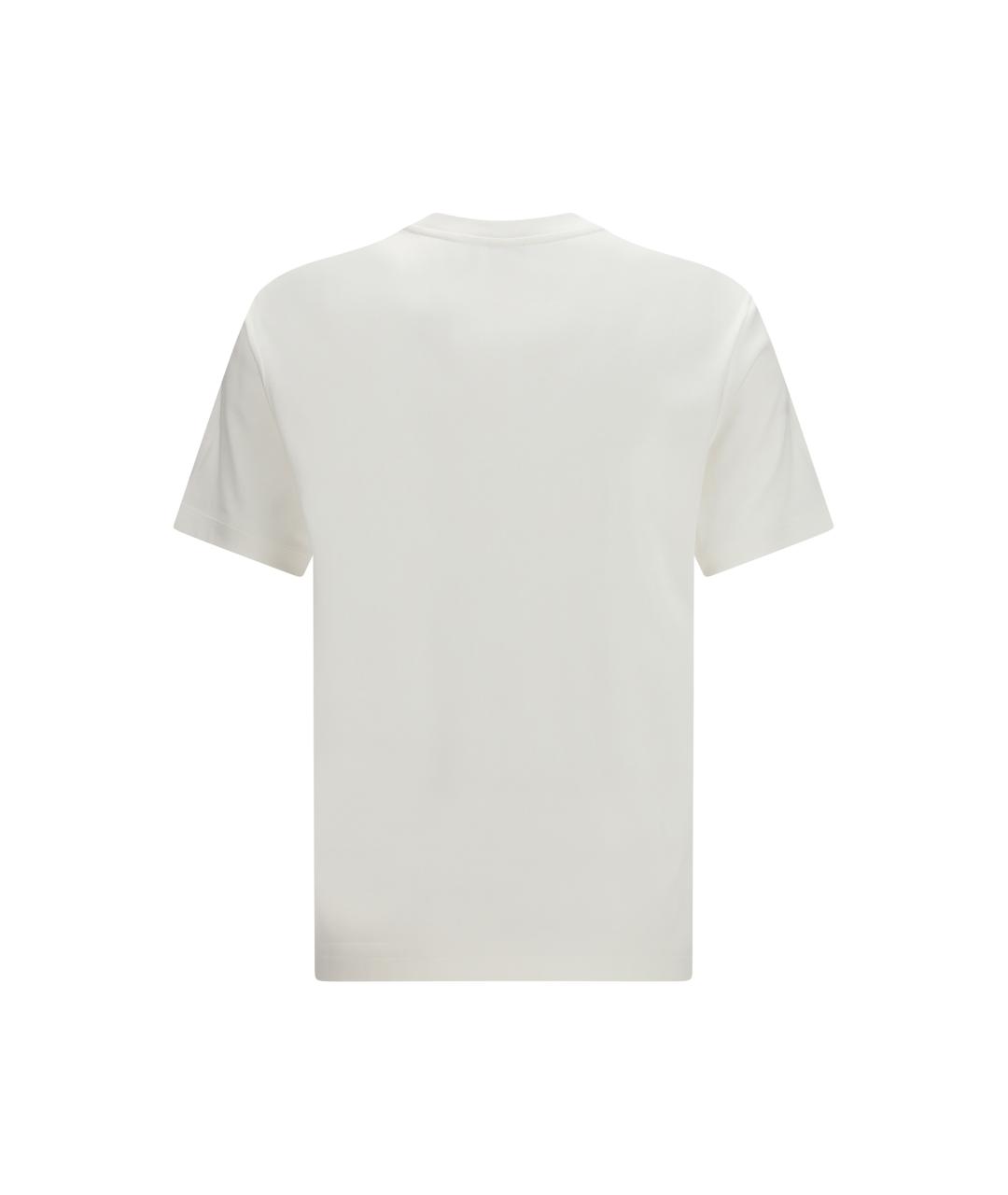 GIORGIO ARMANI Белая хлопковая футболка, фото 2