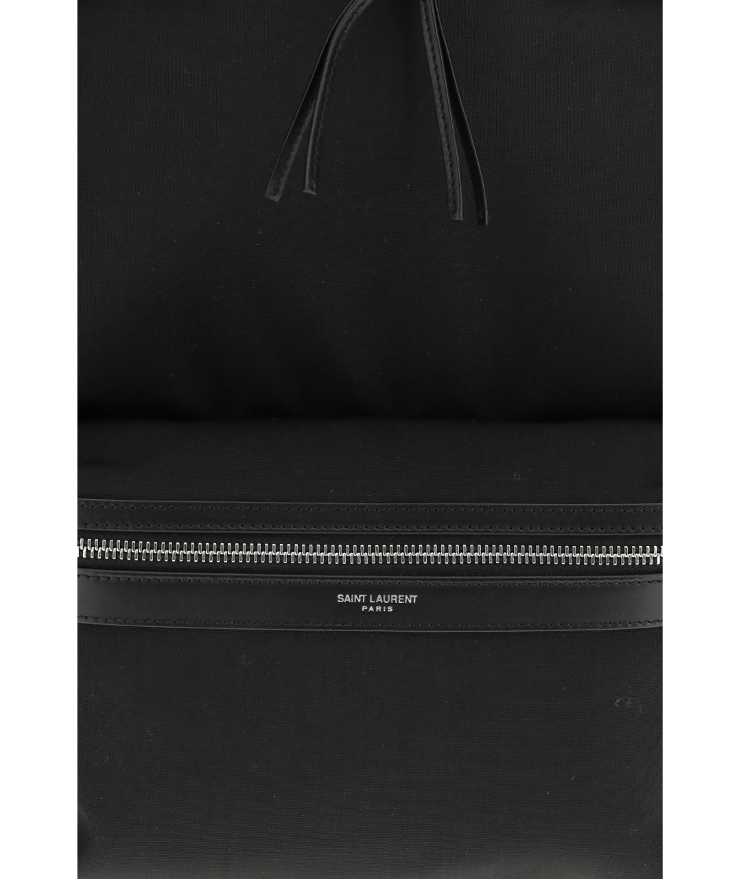 SAINT LAURENT Черный тканевый рюкзак, фото 3