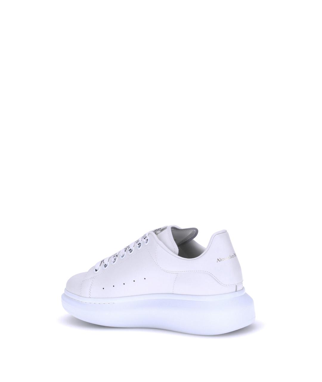 ALEXANDER MCQUEEN Белые кожаные низкие кроссовки / кеды, фото 3