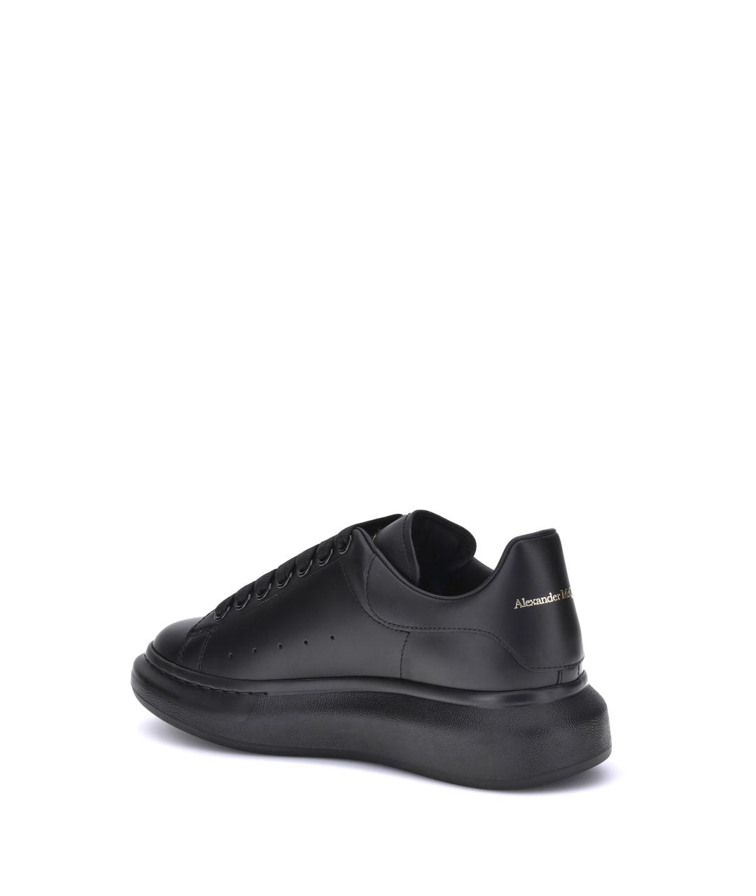 ALEXANDER MCQUEEN Черные кожаные низкие кроссовки / кеды, фото 3