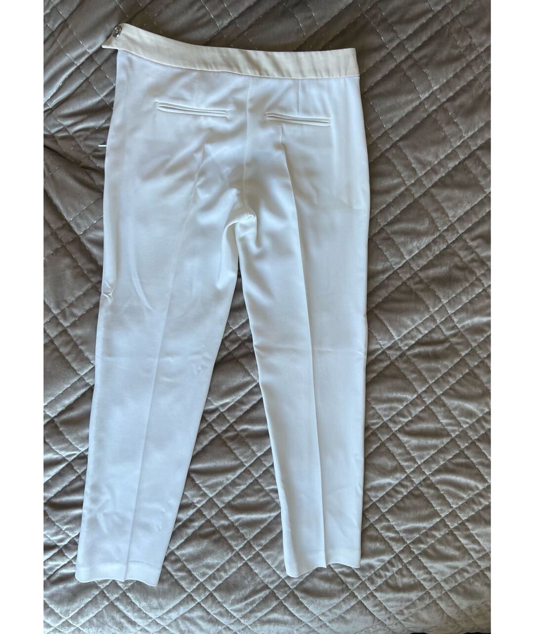 PINKO Белые полиэстеровые прямые брюки, фото 2