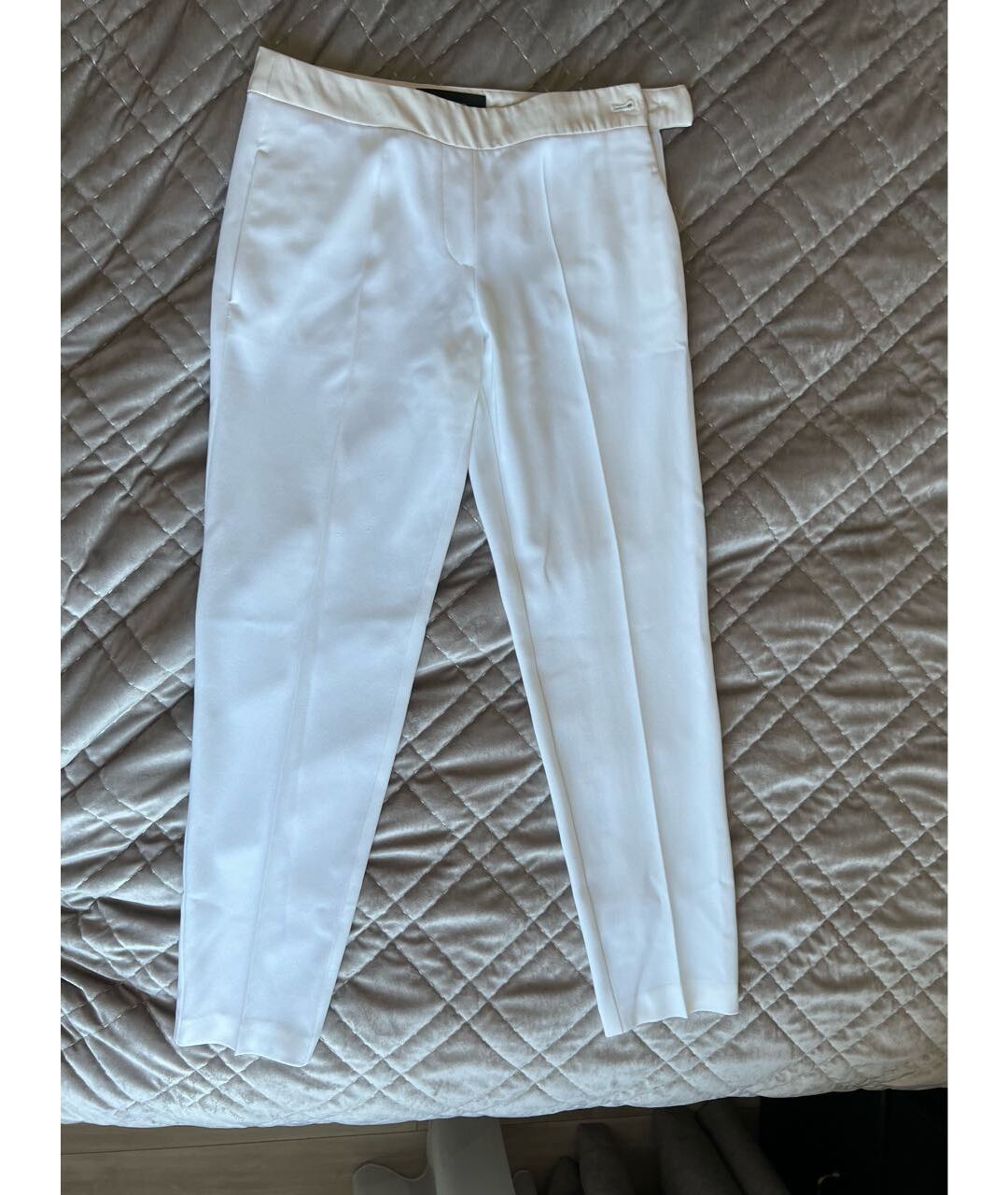 PINKO Белые полиэстеровые прямые брюки, фото 7