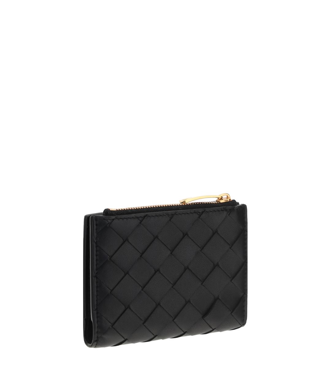 BOTTEGA VENETA Черный кожаный кошелек, фото 2