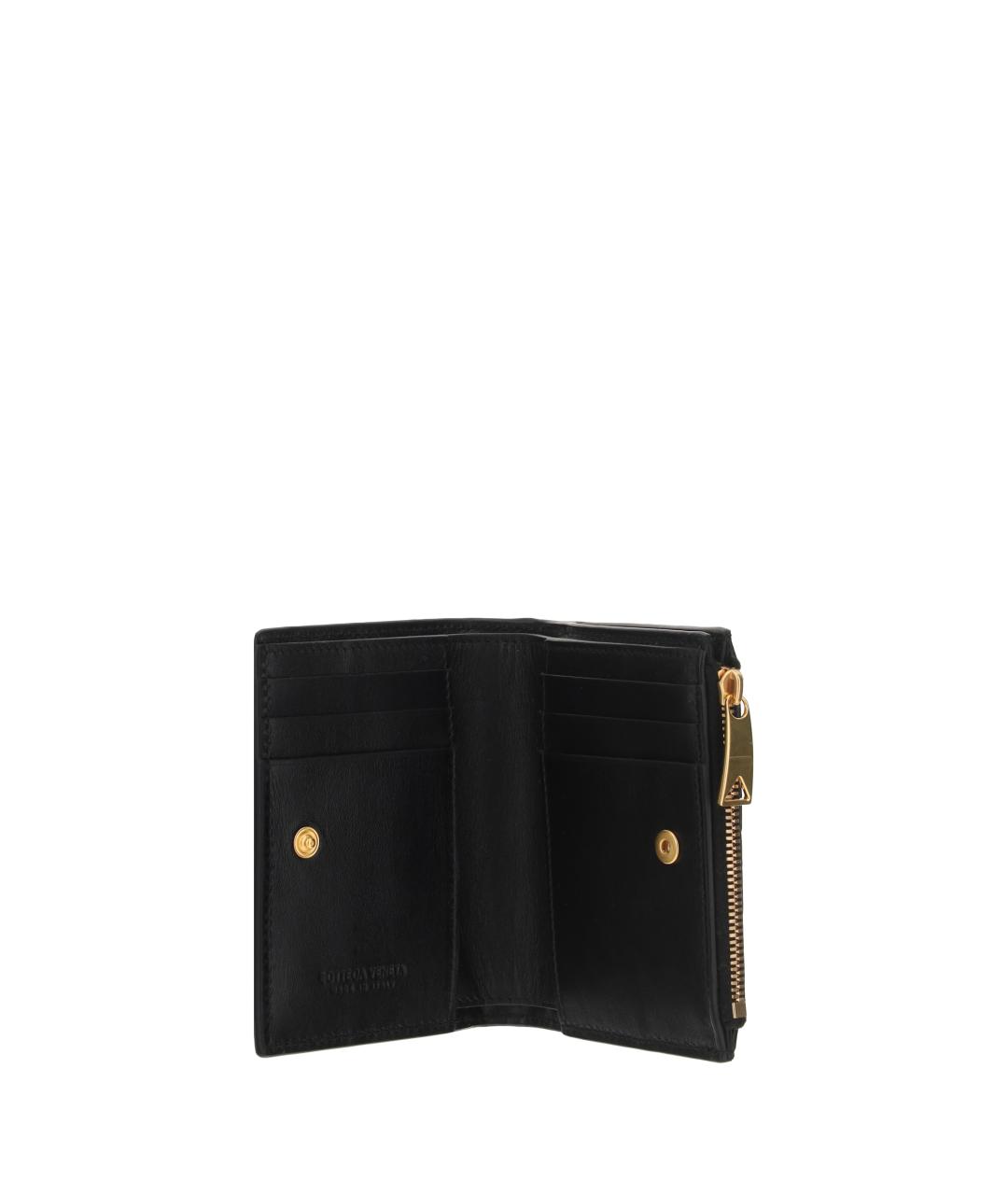 BOTTEGA VENETA Черный кожаный кошелек, фото 3