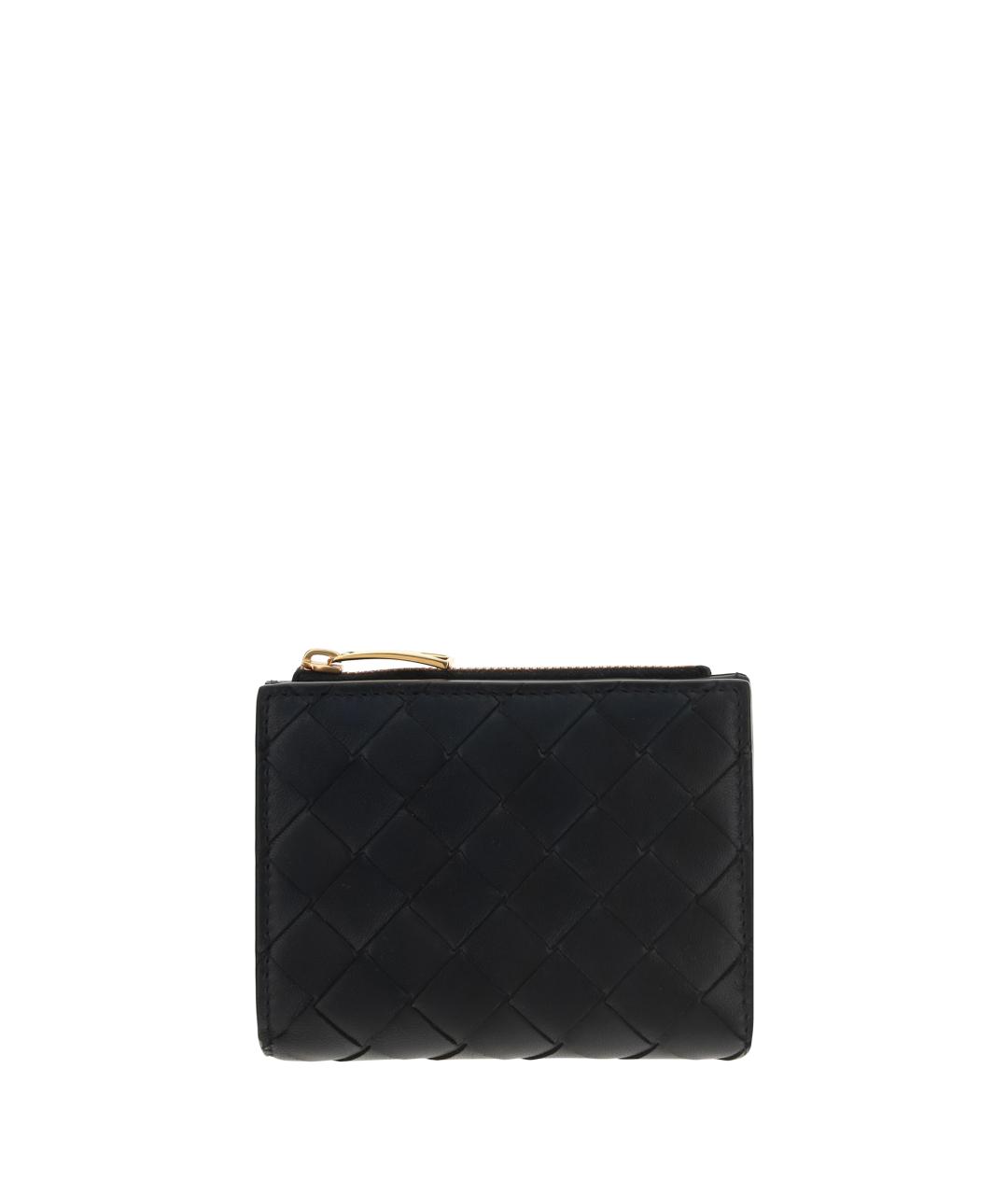 BOTTEGA VENETA Черный кожаный кошелек, фото 1