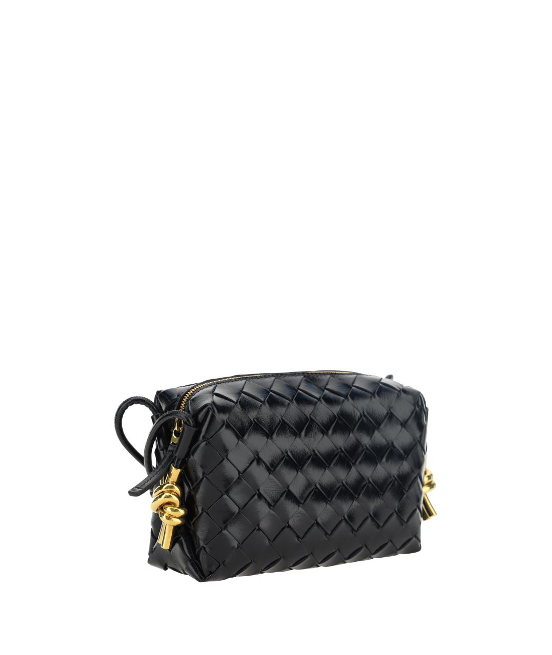 BOTTEGA VENETA Черная кожаная сумка через плечо, фото 3