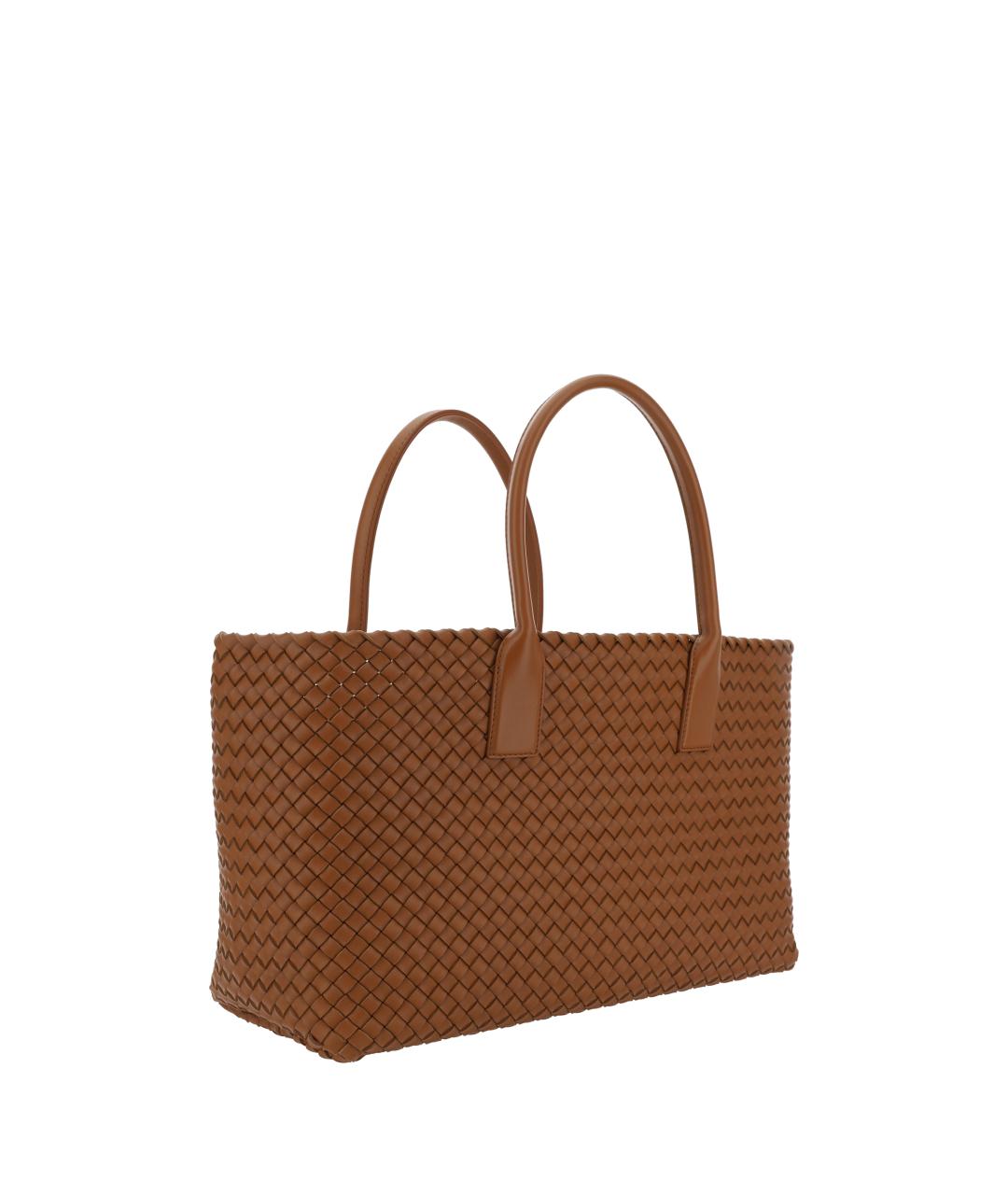 BOTTEGA VENETA Коричневая кожаная сумка через плечо, фото 3